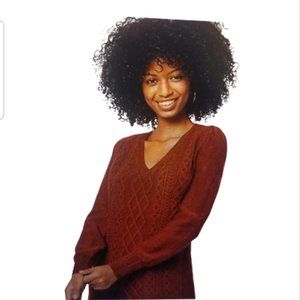 LOFT Puff Sleeve Cable Sweater Dress size S